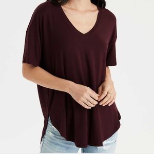 American Eagle Top Soft and Sexy V-Neck T-Shirt
